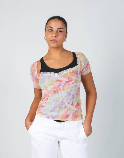 Vintage Studio S cami in multi colured