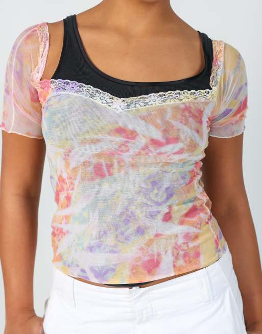 Vintage Studio S cami in multi colured, 4 of 4