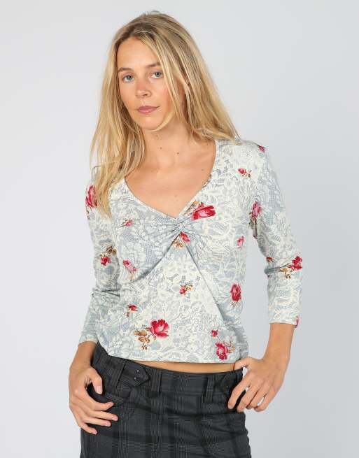 Vintage Studio Therapy M long sleeve top in light blue