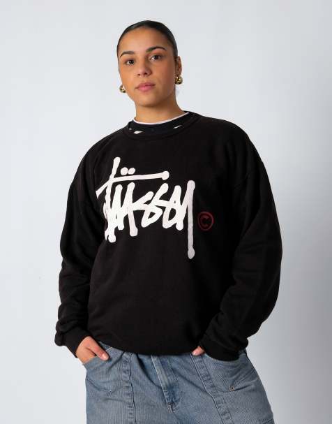 Vintage Stüssy XL Sweatshirt Black - view 1