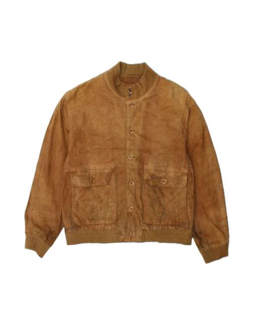 Vintage Suede Bomber Jacket It 54 2XL In Brown