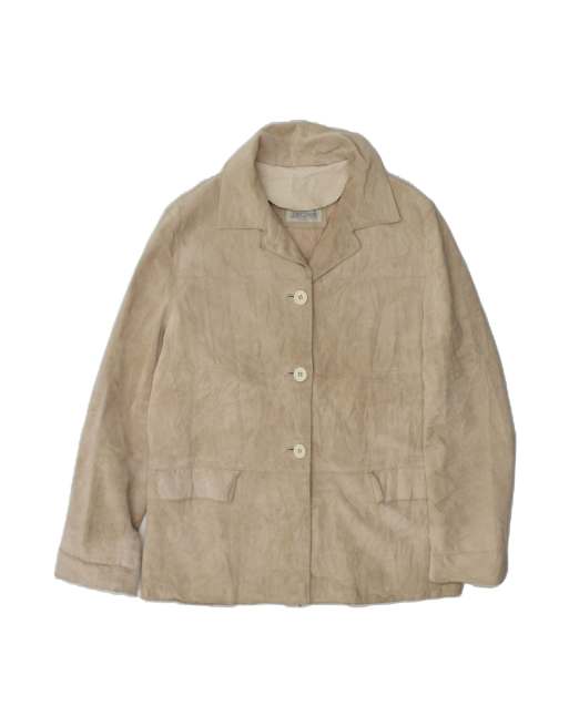 Vintage Suede Jacket It 44 Medium In Beige