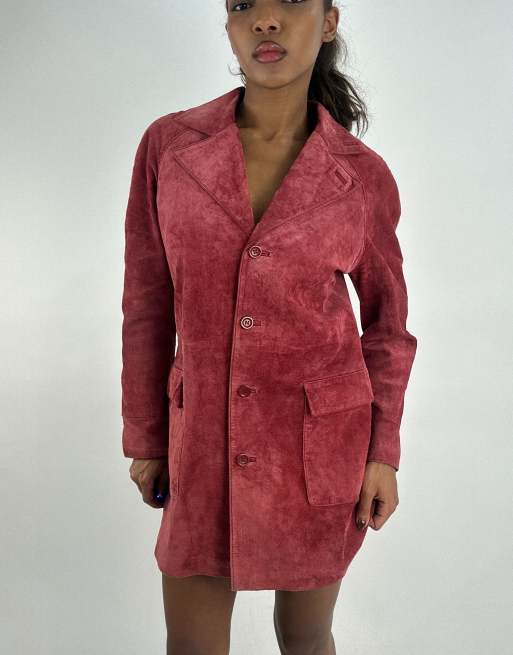 Vintage suede style in pink