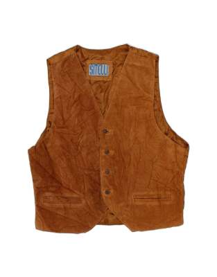Women's Vintage Suede Waistcoat L