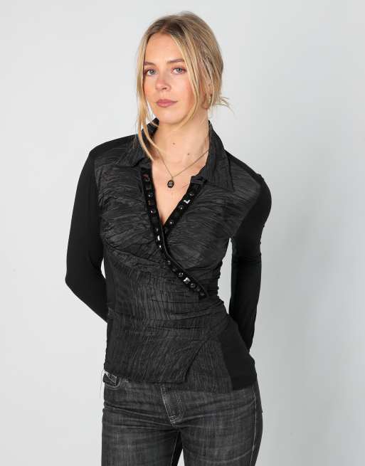 Vintage Suetre S blouse in black