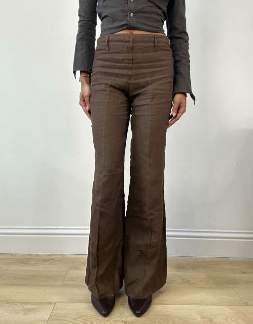 Vintage suit style trousers in brown
