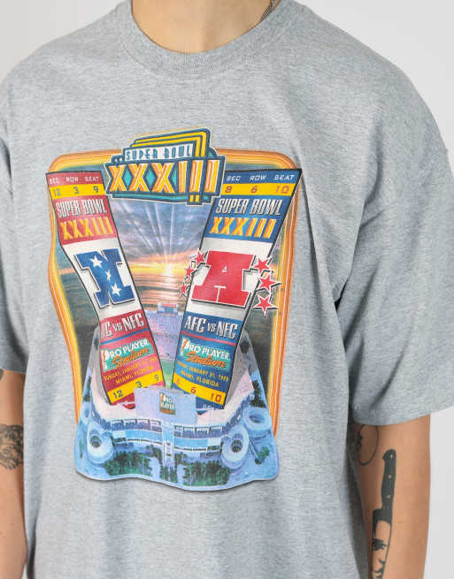 Vintage Superbowl xxl t-shirt in light grey, 4 of 4