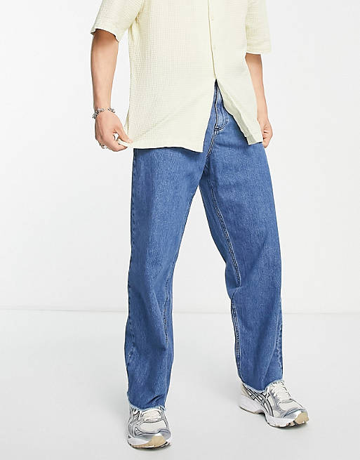 Vintage Supply baggy jeans in mid wash | ASOS
