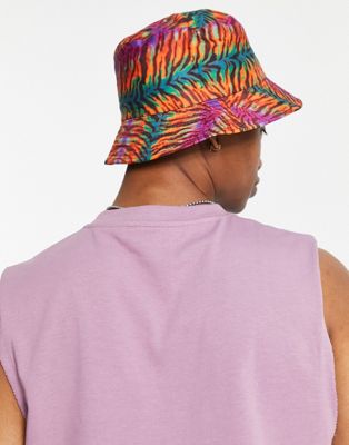 Vintage Supply bucket hat in multicolour zebra print - ASOS Price Checker