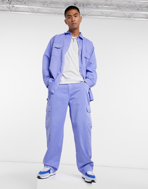 Vintage Supply carpenter trousers in lilac