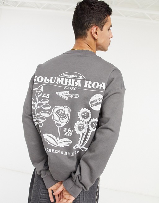 Vintage Supply columbia road sweatshirt in charcoal