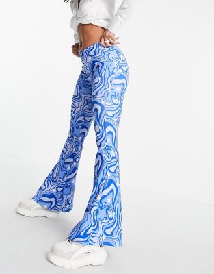 print flare pants