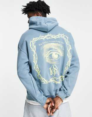 Urban Outfitters Physics Pigment Dye Hoodie Sweatshirt in Pink for Men