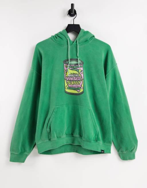 Vintage Supply - Hoodie met print van blikje bubblegum in groen