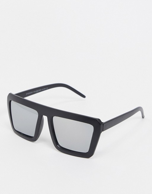 Vintage Supply oversized square Sunglasses in black