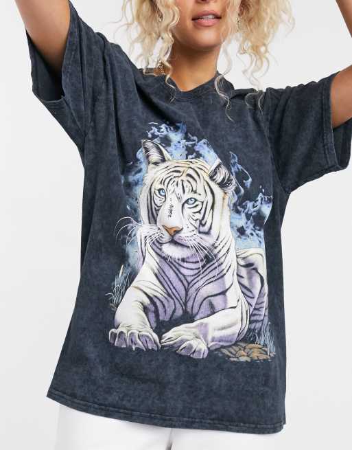 Grey tiger t shirt clearance