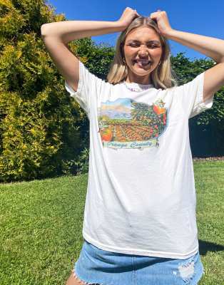 Vintage orange t shirt Clearance