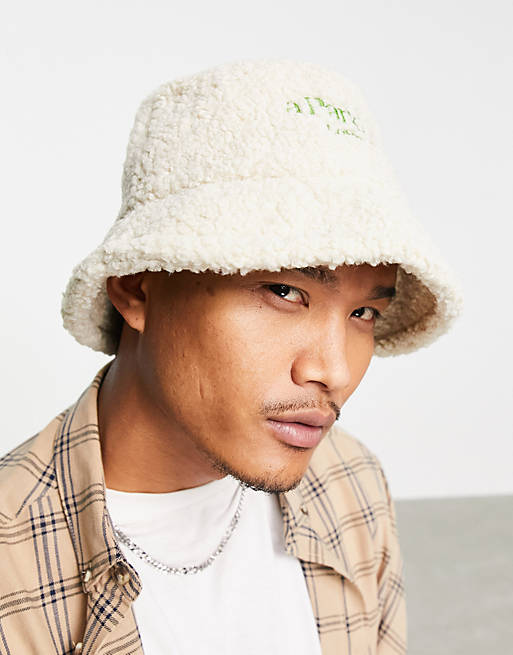 Vintage Supply park life borg bucket hat in off-white
