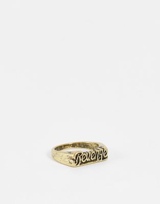 Vintage Supply revenge ring in gold tone - ASOS Price Checker