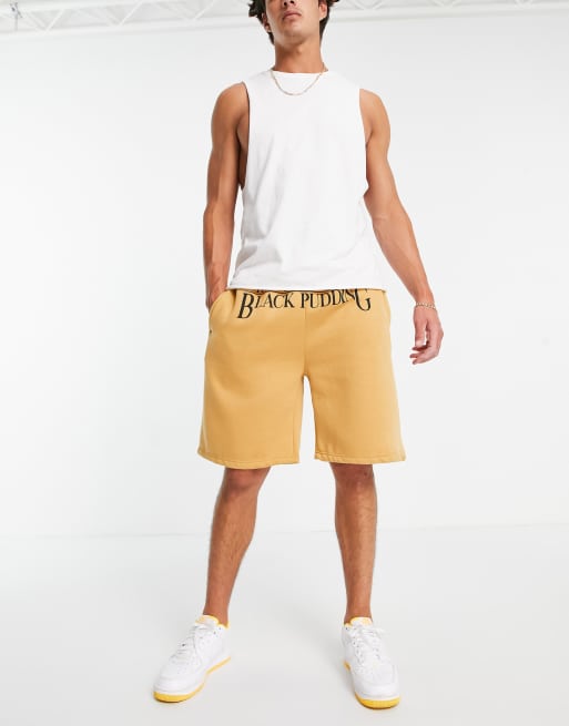 Vintage Supply Shorts in Gold mit Breakfast Supply Print exklusiv bei ASOS Kombiteil ASOS