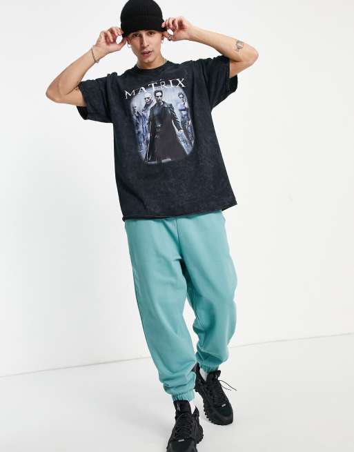 Vintage Supply - Sort T-shirt med print af 