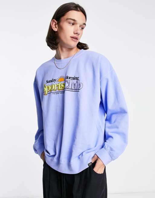 Vintage Supply sports club sweat in blue