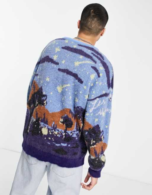Vintage Supply – Strickpullover mit All-over-Landschaftsprint, 2 von 4