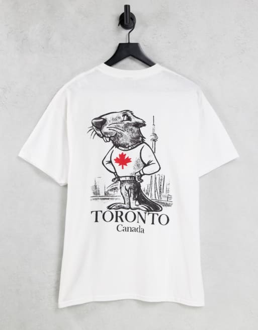 Vintage Supply - T-shirt avec imprimé Toronto au dos - Blanc