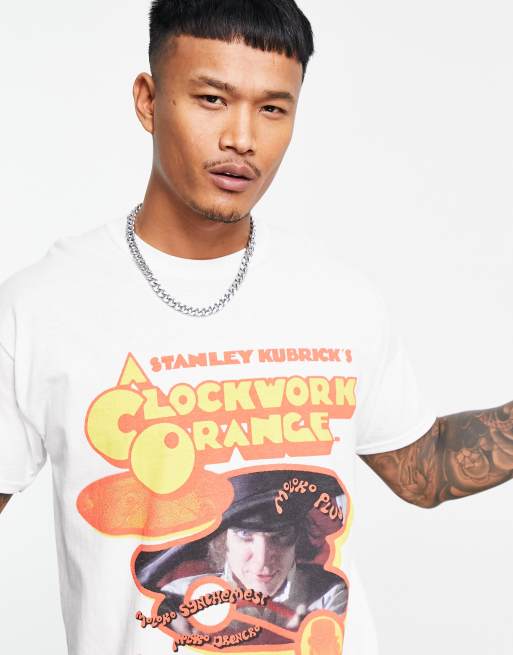 Vintage Supply - T-shirt met 'A Clockwork Orange' print in wit