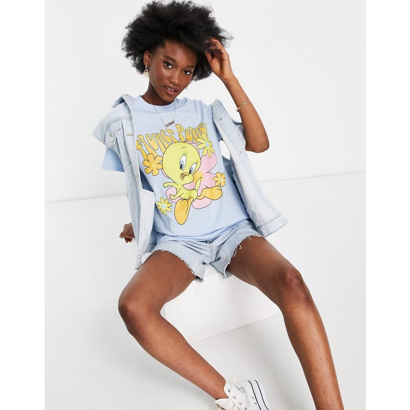 AJbTm Donna Vintage Supply - T-shirt oversize sovratinta con grafica di Titti