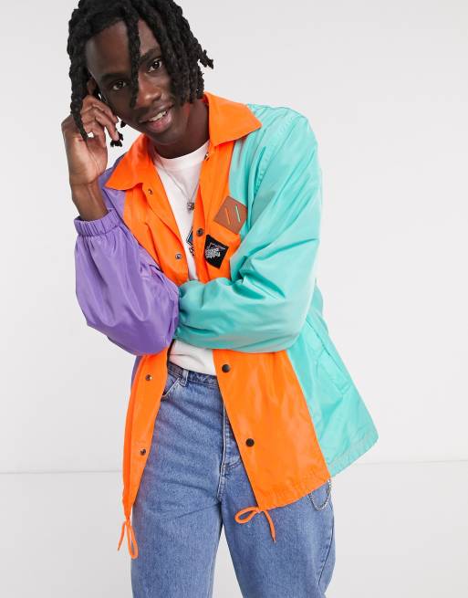 Green and orange windbreaker outlet