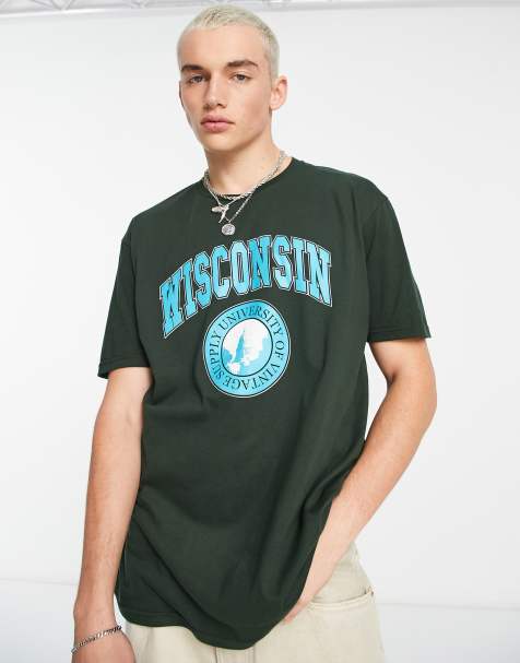 Vintage Supply Wisconsin collegiate t-shirt in green - view 1