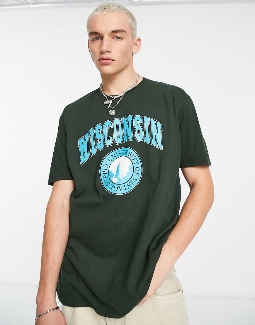 wisconsin collegiate t-shirt in green