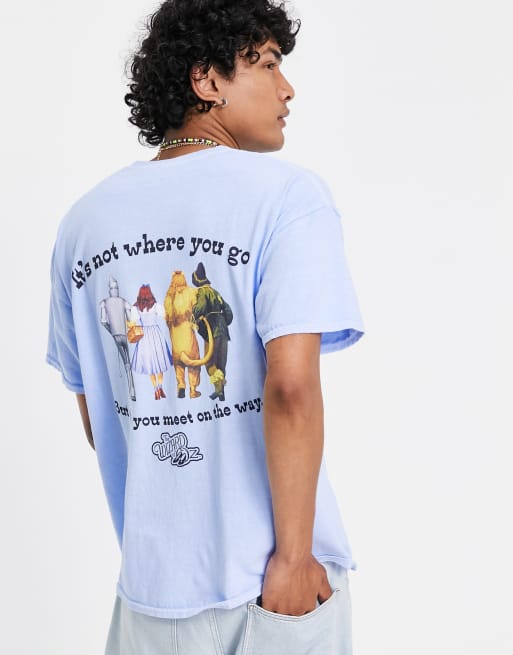 Vintage Supply Wizard of Oz gang t-shirt in baby blue ASOS