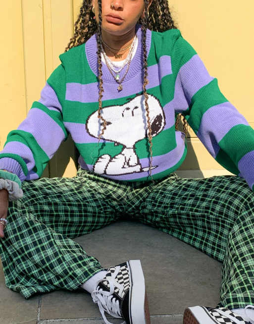 Vintage Supply x Peanuts bold stripe Snoopy jumper in multi | ASOS