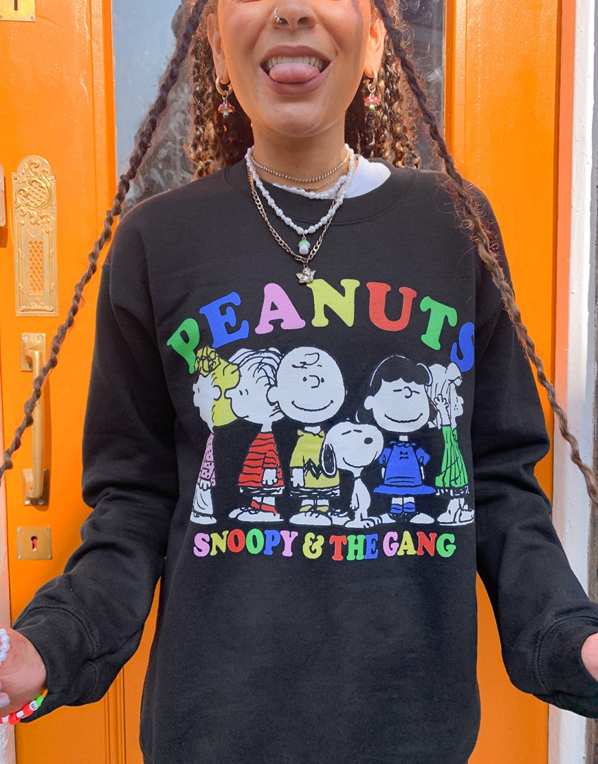 Vintage Supply x Peanuts oversized sweatshirt in black