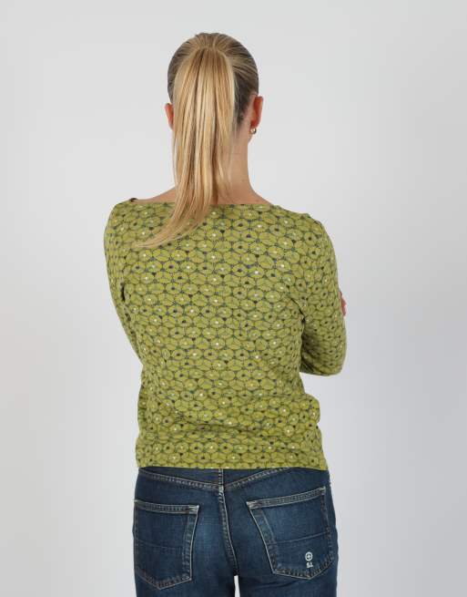 Vintage Surkana S long sleeve top in light green, 2 of 4