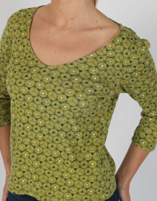 Vintage Surkana S long sleeve top in light green, 4 of 4