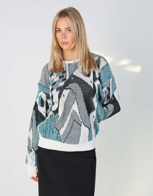 Vintage Suspended S knitted jumper in ivory