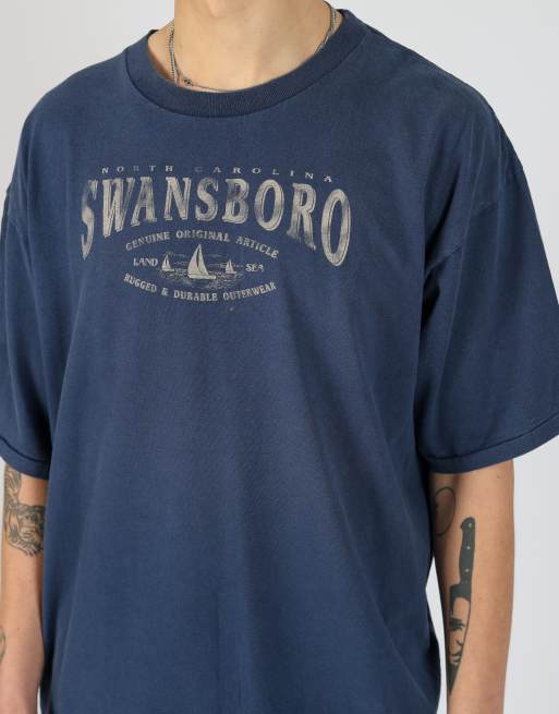 Vintage Swansboro xl t-shirt in navy blue, 4 of 4