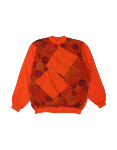 Vintage Sweatshirt Jumper Large In Red Floral - view 1