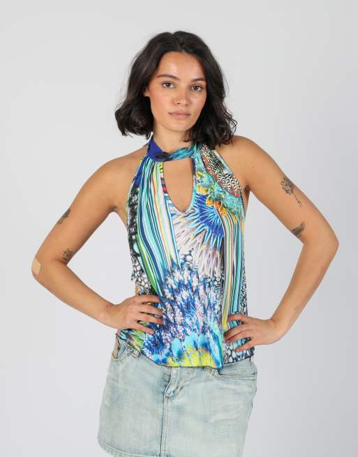Vintage Talco S cami in multi colured, 3 of 4