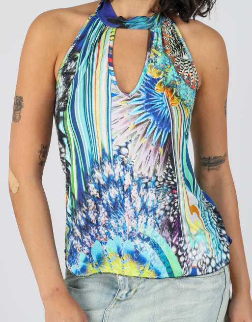Vintage Talco S cami in multi colured, 4 of 4