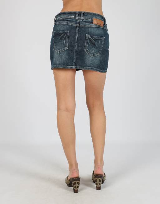 Vintage Tally Weijl 8 denim mini skirt in blue, 4 of 4