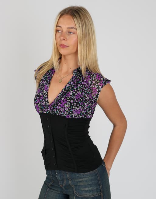 Vintage Tally Weijl M cami in purple, 3 of 4