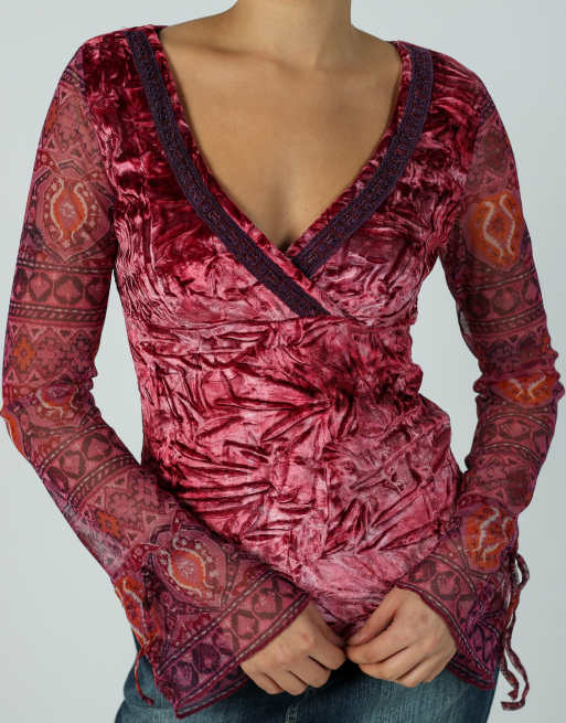 Vintage Tally Weijl M long sleeve top in pink, 4 of 4