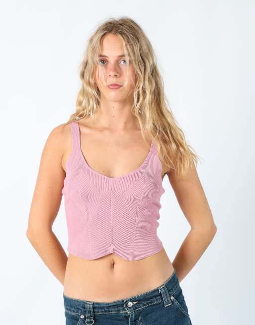 Vintage Tally Weijl M woven top in baby pink, 3 of 4