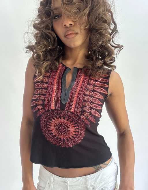 Vintage tank top in black