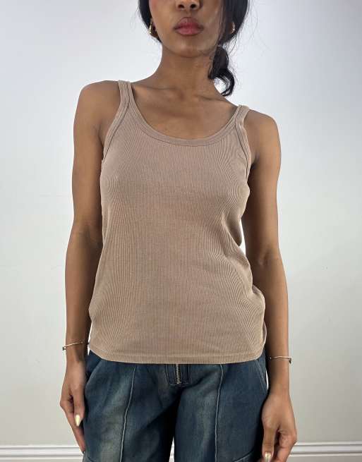 Vintage tank top in light brown