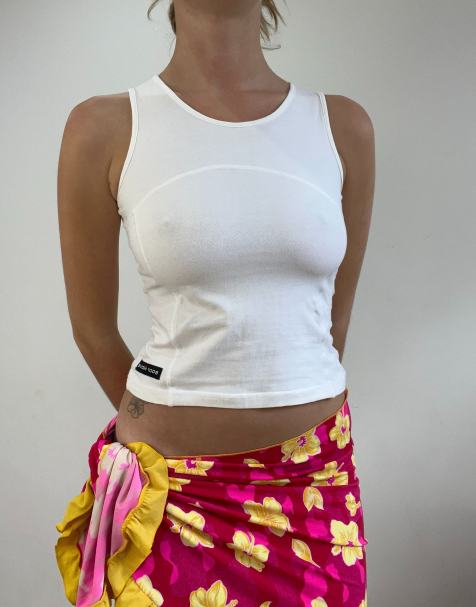 Vintage tank top in white - view 1